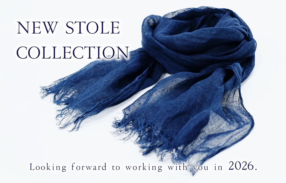 新作藍染ストールのご紹介